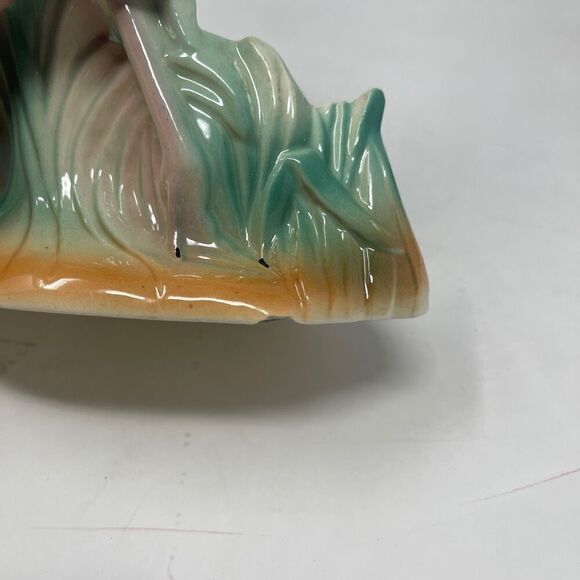 Fabulous 1950s Kitsch FLAMINGO Planter 10" TALL Hand Decorated Made in Japan Set - Picture 10 of 10